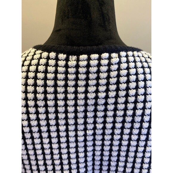 Style & Co Sweater Plus Size XL Top Black White 60% Cotton Sheer Hem Crew Neck - Picture 6 of 10
